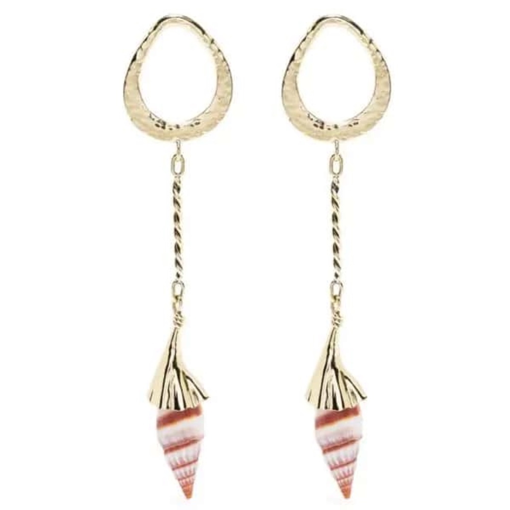 ULLA JOHNSON Spiral Shell Earrings